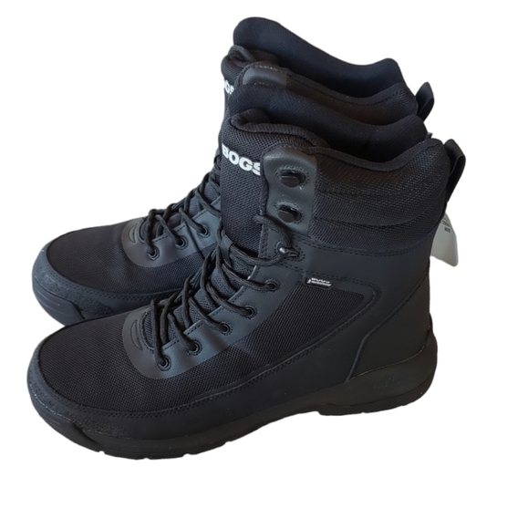 Bogs Black Snow Boots Mens Winter Outdoor Waterproof NEW - Picture 8 of 8